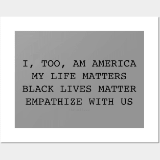 I, TOO, AM AMERICA #BLM Posters and Art